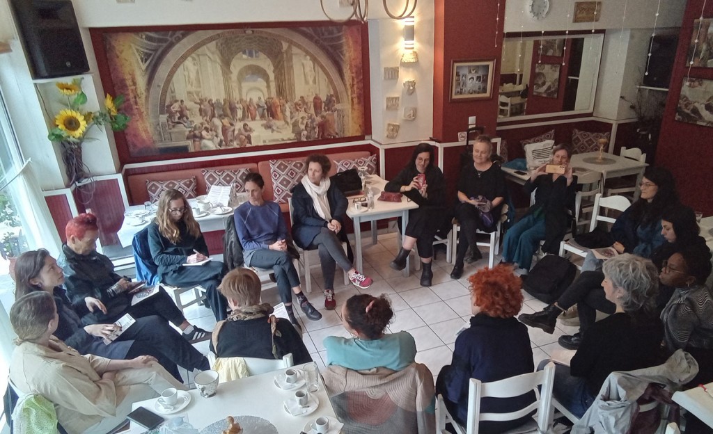 On May 5th, as an alternative to the Easter weekend, the Ecologies of Care group, founded by Elke Krasny and Uska Jurmann, https://ecologiesofcare.org, and the feminist witches of Athens have gathered in the Akadimia Platonos. Infrastructure under Pressure – "Caring Practices of Resistance, Maintenance, Continuity, and Transformation" Convened by Elke Krasny and Joulia Strauss