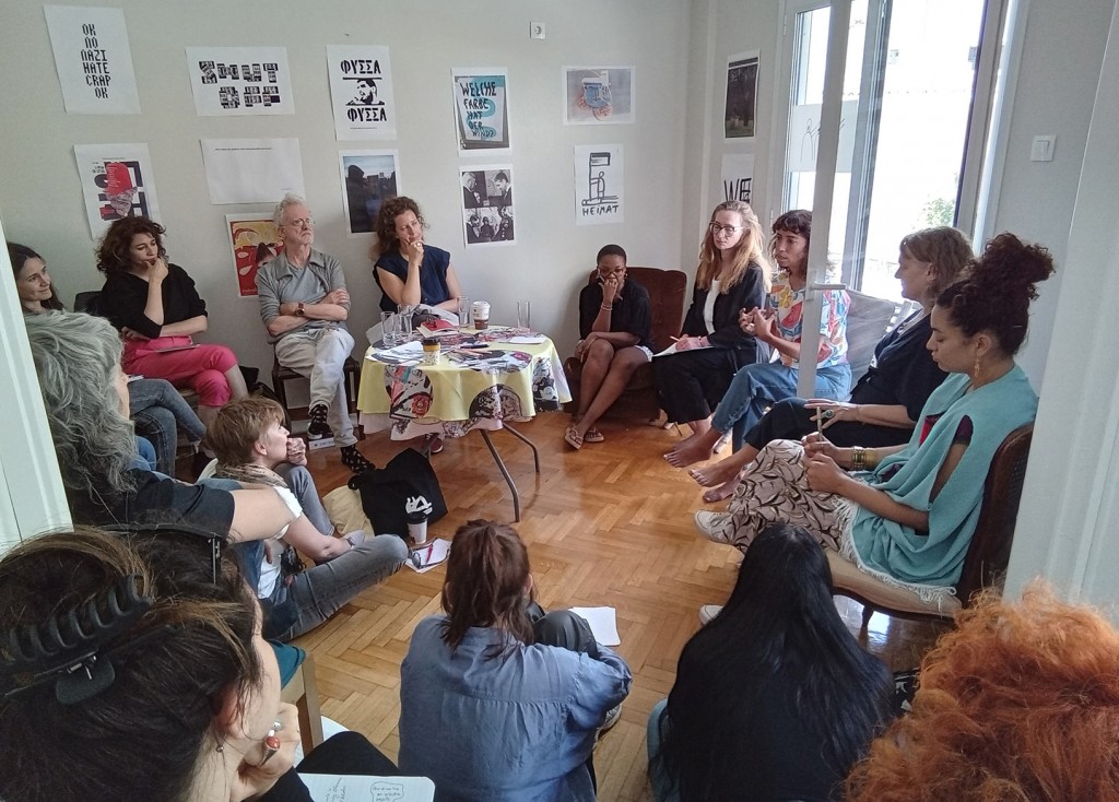 We held a meeting with the Mouries collective at the Filotimo Residency, where the exhibition "Alright(wing)?", curated by Raimar Stange, is taking place.